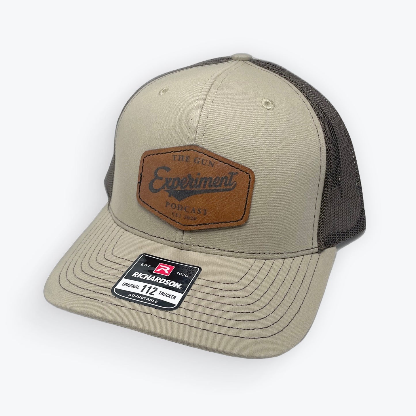 The Gun Experiment Podcast Cap, Richardson 112, Leather Patch, Multiple Colors