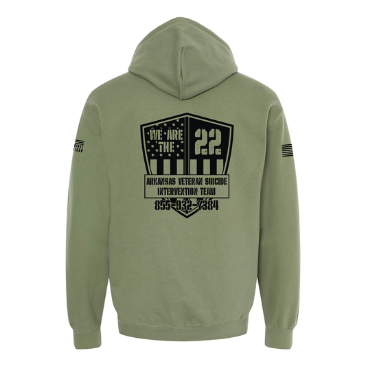 We Are The 22, SoftStyle Hoodie, O.D. Green