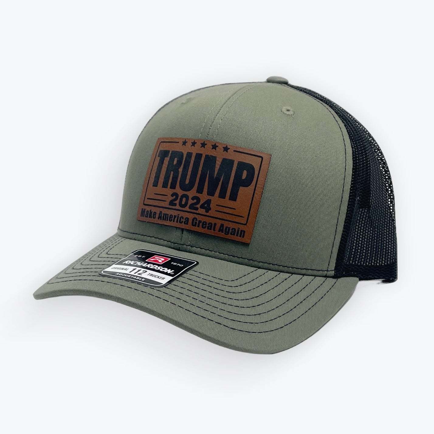 Trump 2024 Cap, Richardson 112, Leather Patch