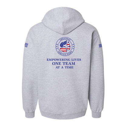 Arkansas Service Paws, SoftStyle Full-Zip Hoodie