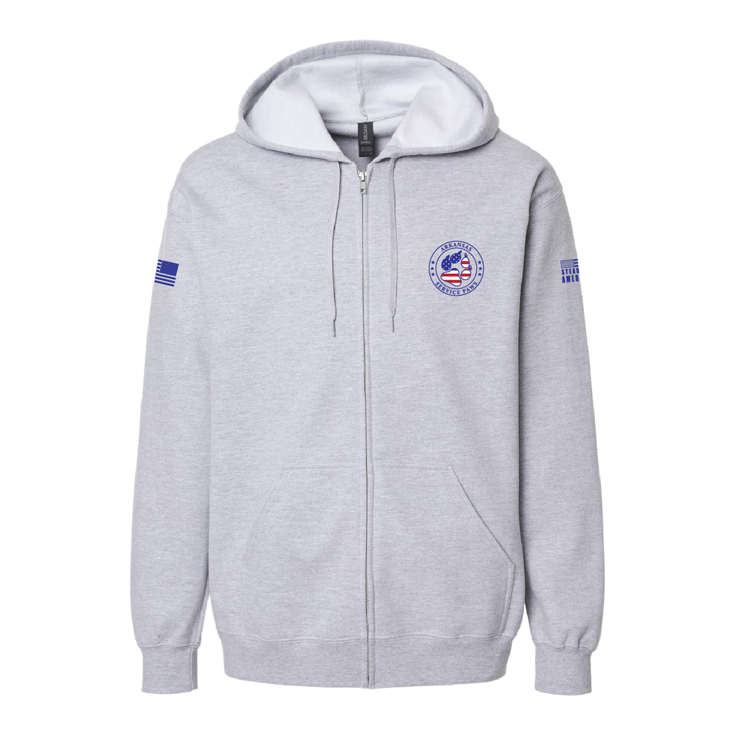 Arkansas Service Paws, SoftStyle Full-Zip Hoodie