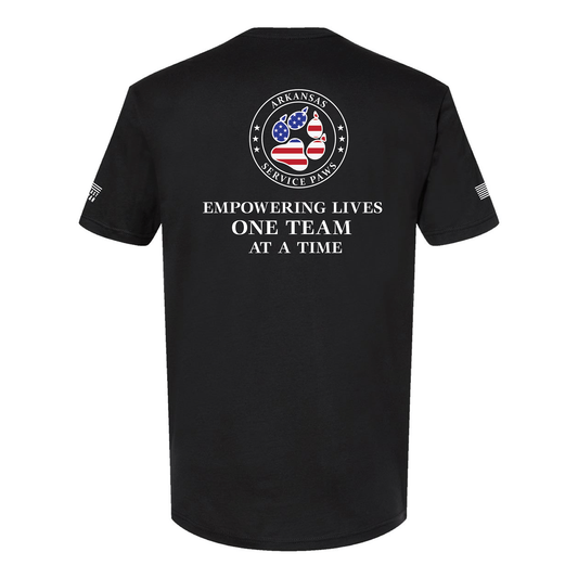 Arkansas Service Paws, Short Sleeve, Comfort Colors Black