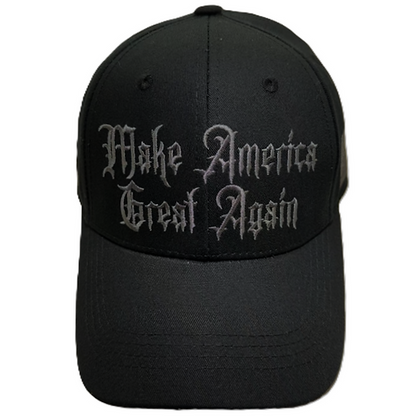 Gothic Dark MAGA Trump Cap, Black